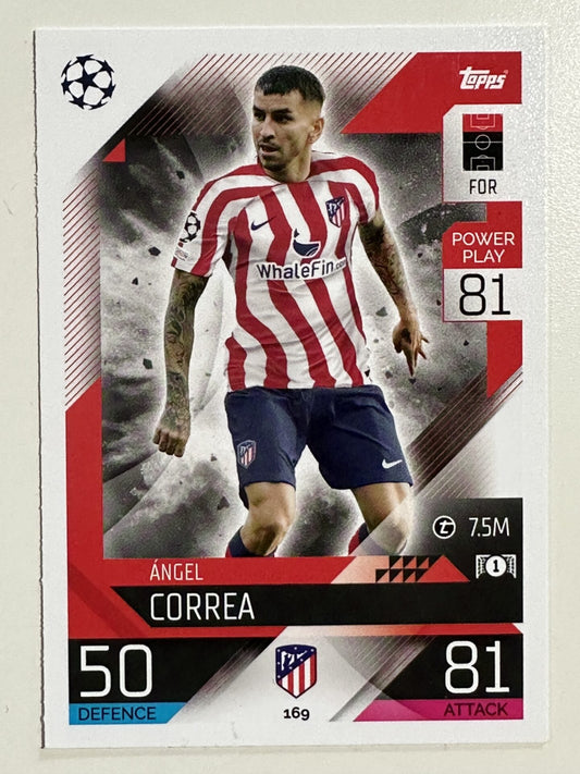 169. Ángel Correa (Atlético de Madrid) &#8211; Topps Match Attax 2022:2023 card