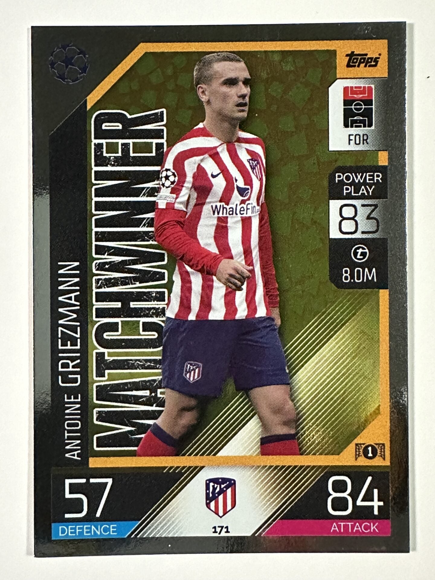 171 Antoine Griezmann Matchwinner (Atletico Madrid) Topps Match Attax 2022:2023 Card