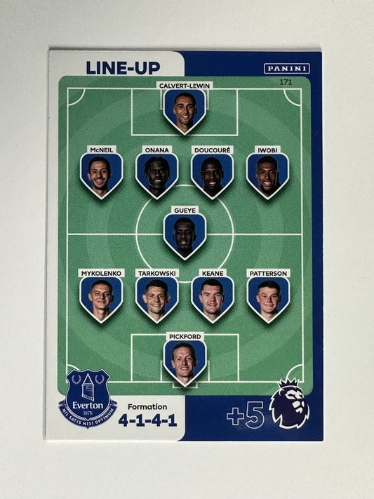 171 Lineup Everton Base Panini Premier League Adrenalyn XL 2024 Card