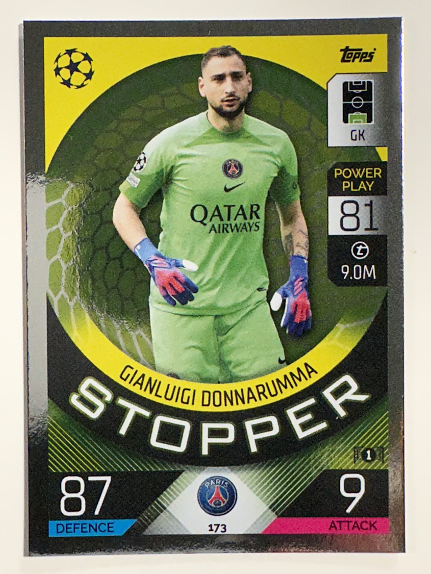 173. Gianluigi Donnarumma (Paris Saint-Germain) &#8211; Stopper &#8211; Topps Match Attax 2022:2023 card