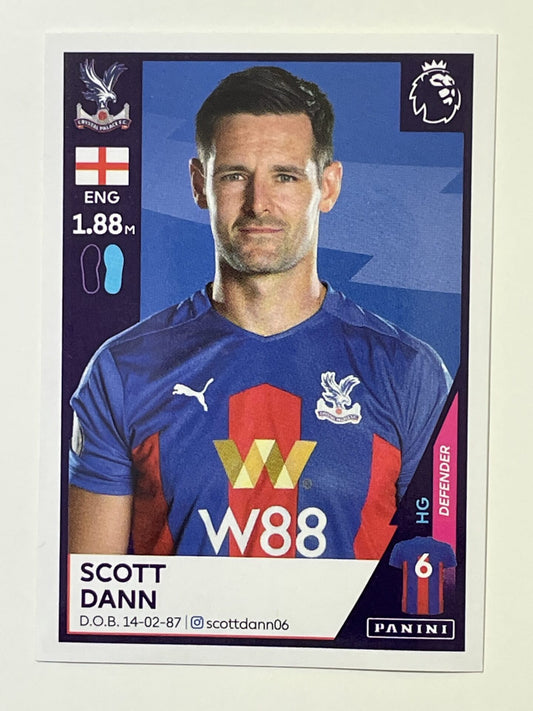 174 Scott Dann Sticker Crystal Palace Premier League 2021 Football Sticker