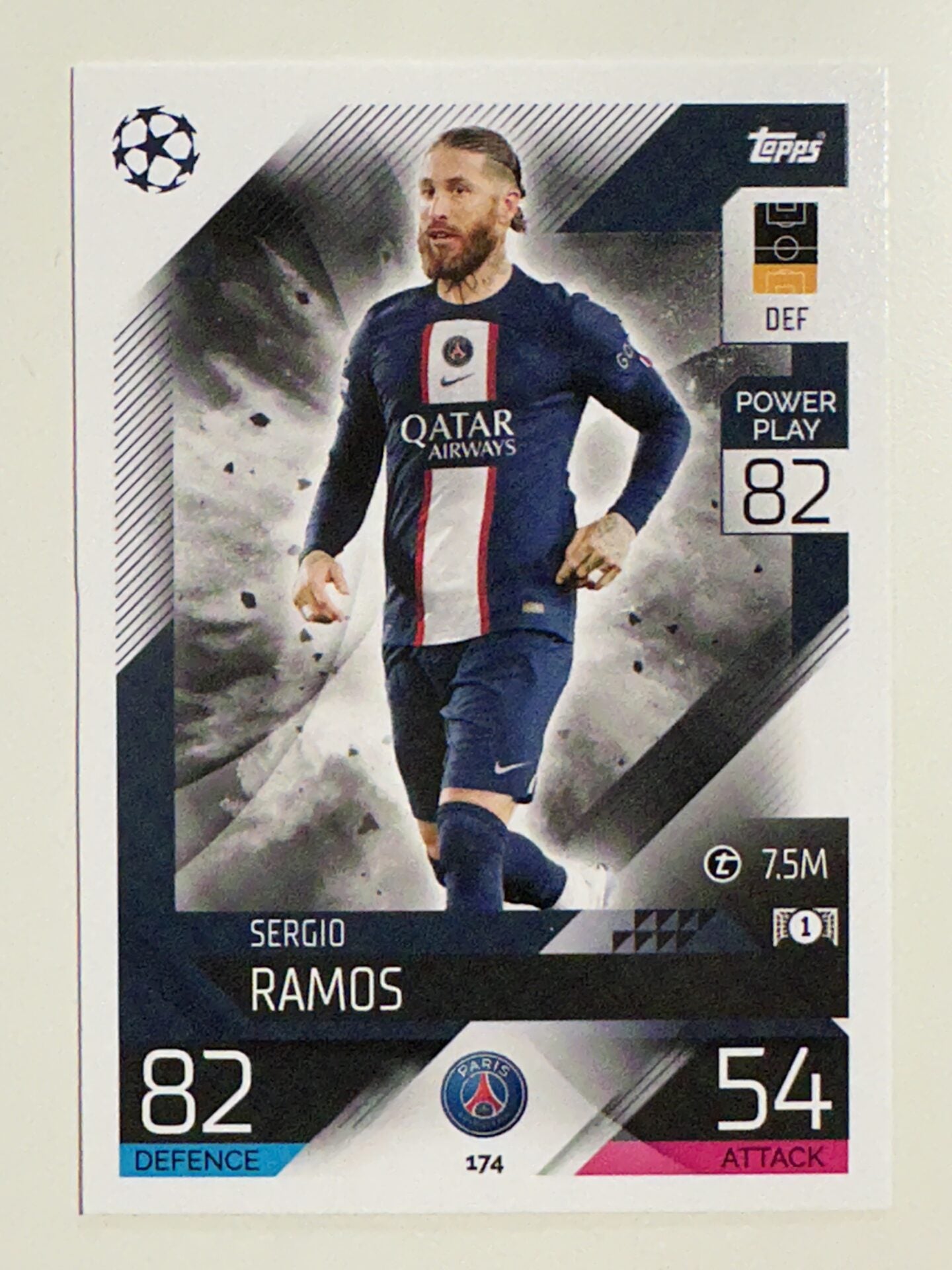 174. Sergio Ramos (Paris Saint-Germain) &#8211; Topps Match Attax 2022:2023 card