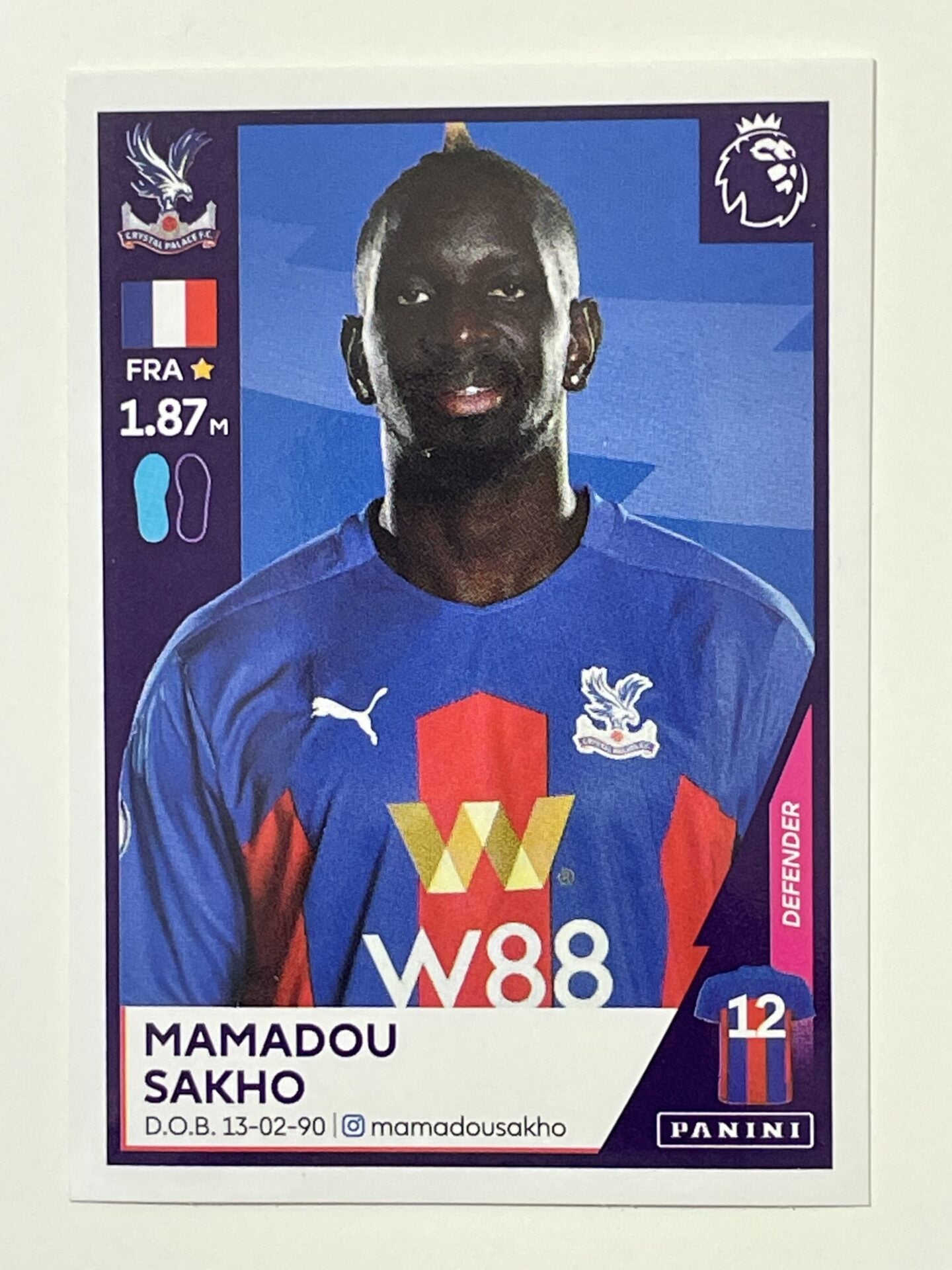 175 Mamadou Sakho Sticker Crystal Palace Premier League 2021 Football Sticker