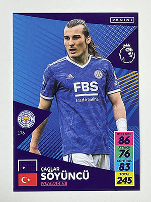 176.-Caglar-Soyuncu-Base-Football-Card-Panini-Adrenalyn-XL-2021-22