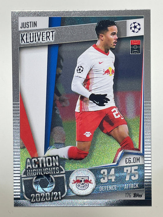 176. Justin Kluivert (RB Leipzig) Football Card &#8211; Match Attax 101 2021 Card