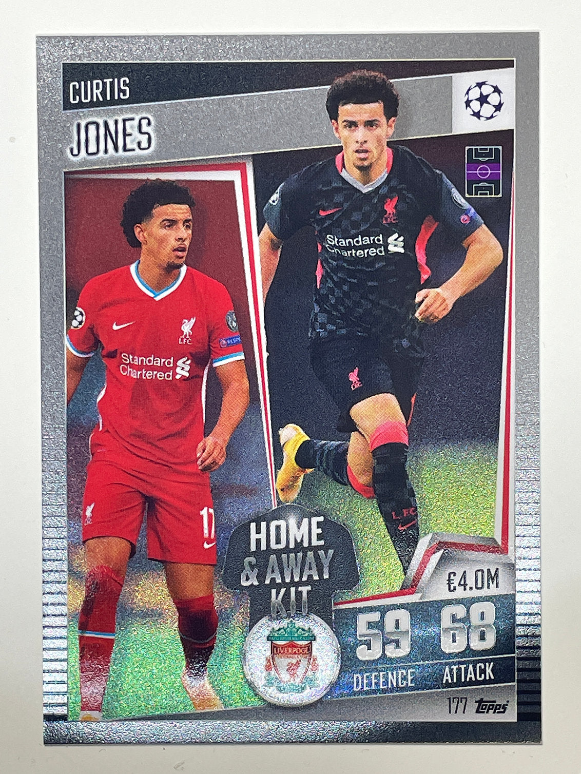 177. Curtis Jones (Liverpool) Football Card &#8211; Match Attax 101 2021 Card