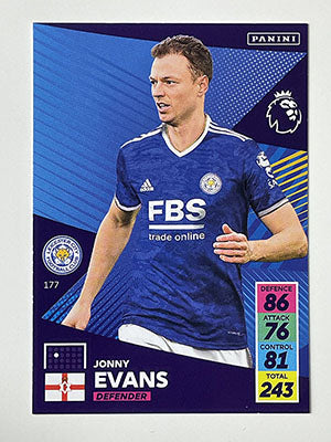 177.-Jonny-Evans-Base-Football-Card-Panini-Adrenalyn-XL-2021-22