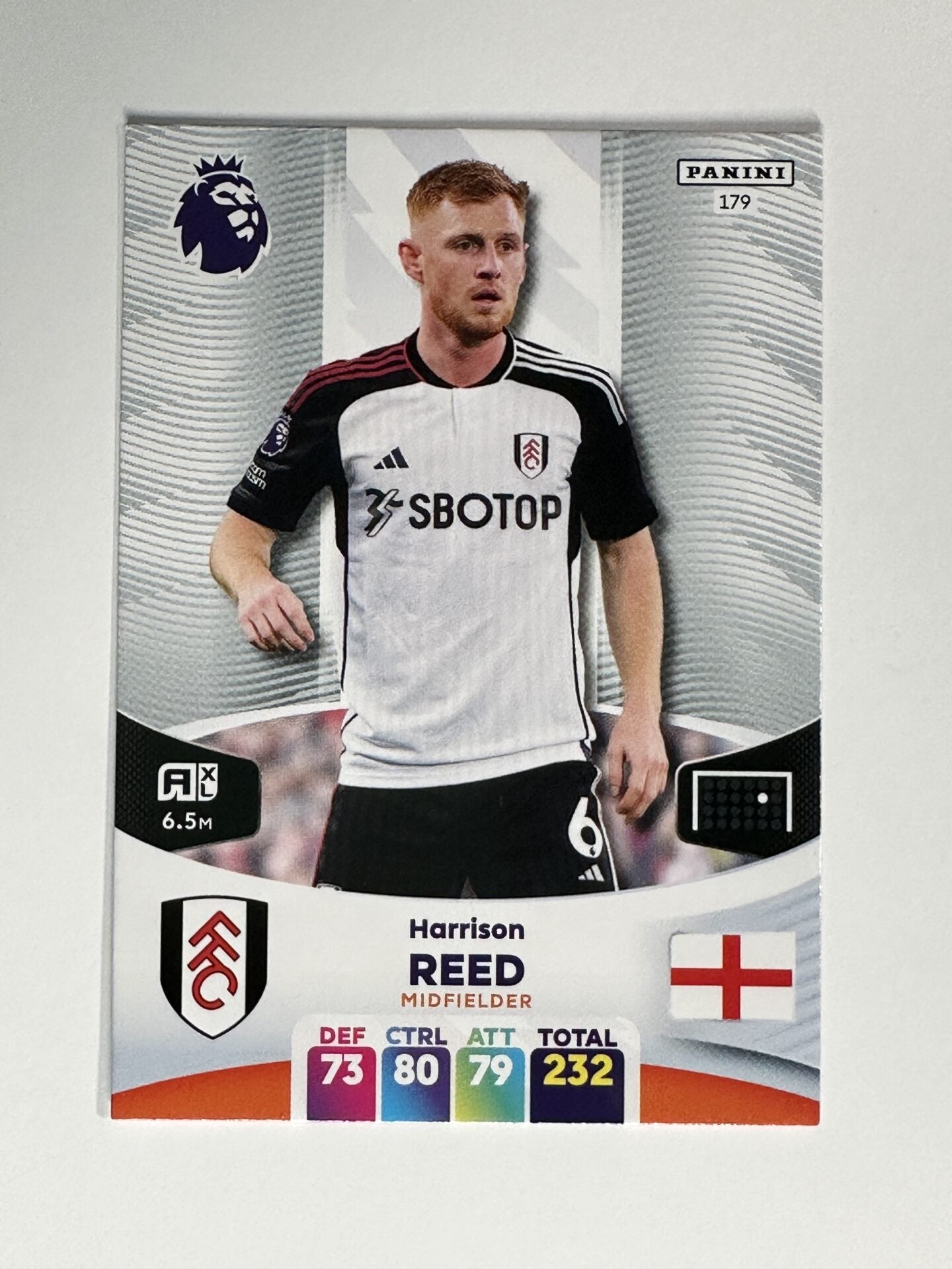 179 Harrison Reed Fulham Base Panini Premier League Adrenalyn XL 2024 Card