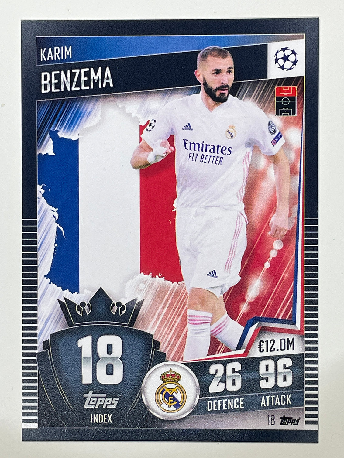 18. Karim Benzema (Real Madrid CF) Football Card &#8211; Match Attax 101 2021 Card