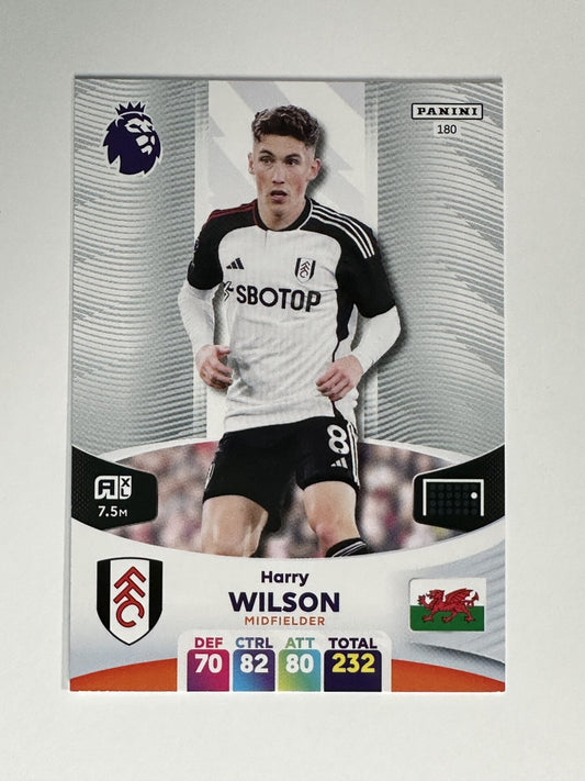 180 Harry Wilson Fulham Base Panini Premier League Adrenalyn XL 2024 Card