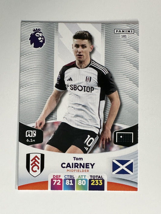 181 Tom Cairney Fulham Base Panini Premier League Adrenalyn XL 2024 Card