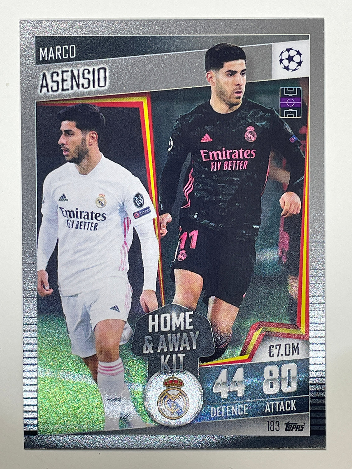 183. Marco Asensio (Real Madrid CF) Football Card &#8211; Match Attax 101 2021 Card