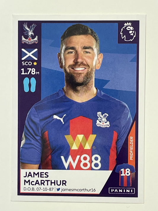 184 James McArthur Sticker Crystal Palace Premier League 2021 Football Sticker