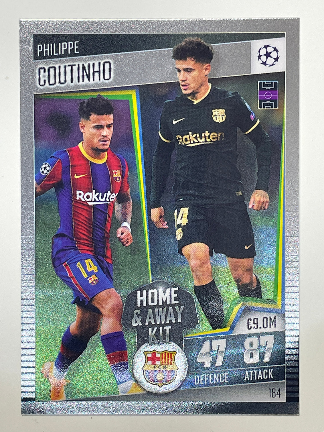 184. Philippe Coutinho (FC Barcelona) Football Card &#8211; Match Attax 101 2021 Card