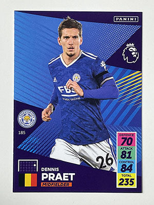 185.-Dennis-Praet-Base-Football-Card-Panini-Adrenalyn-XL-2021-22