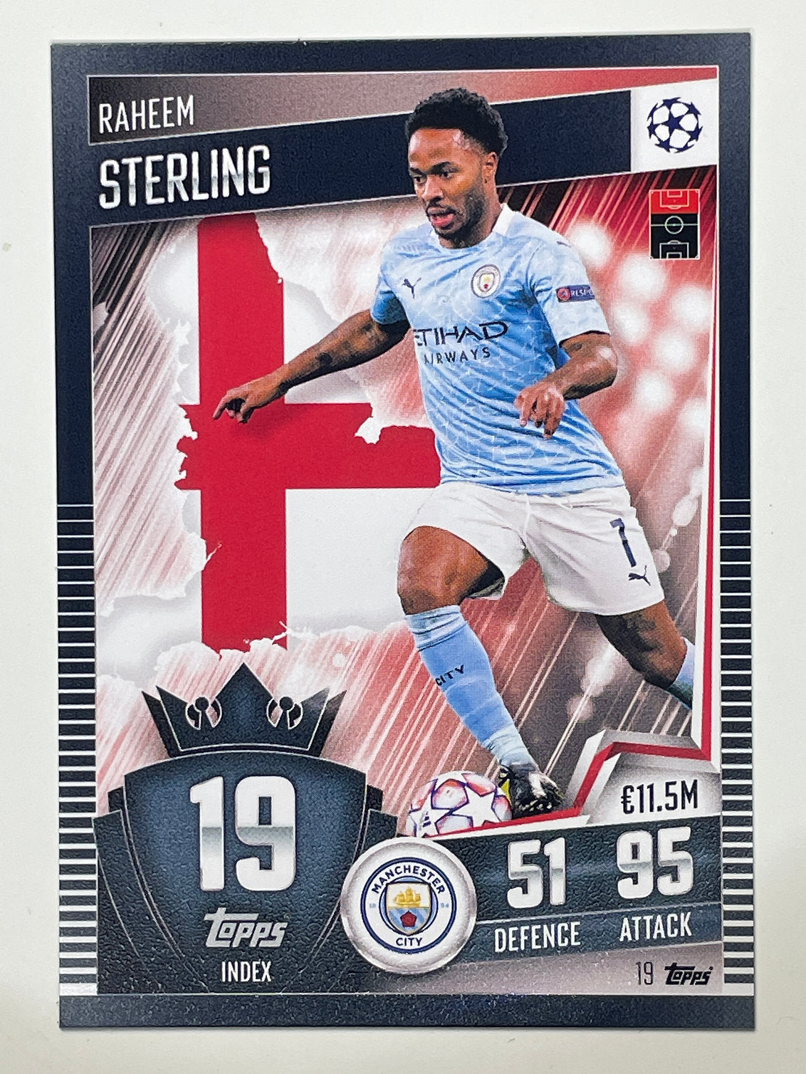 19. Raheem Sterling (Manchester City) Football Card &#8211; Match Attax 101 2021 Card