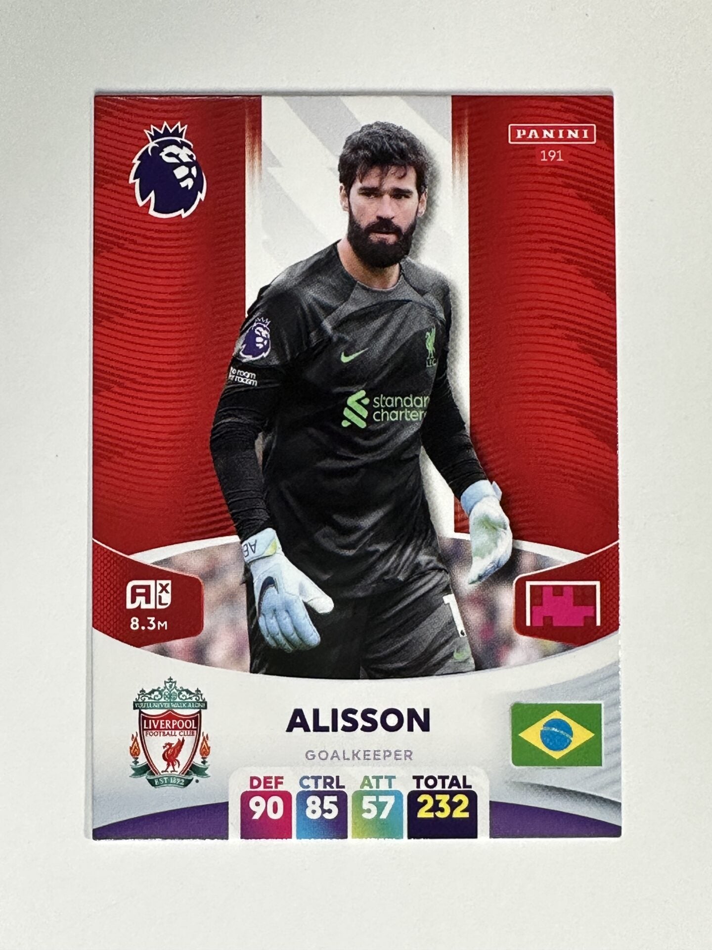 191 Alisson Liverpool Base Panini Premier League Adrenalyn XL 2024 Card