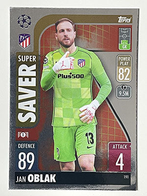 191.-Jan-Oblak-Super-Saver-Atletico-de-Madrid-Match-Attax-2021-22-Topps-Football-Card