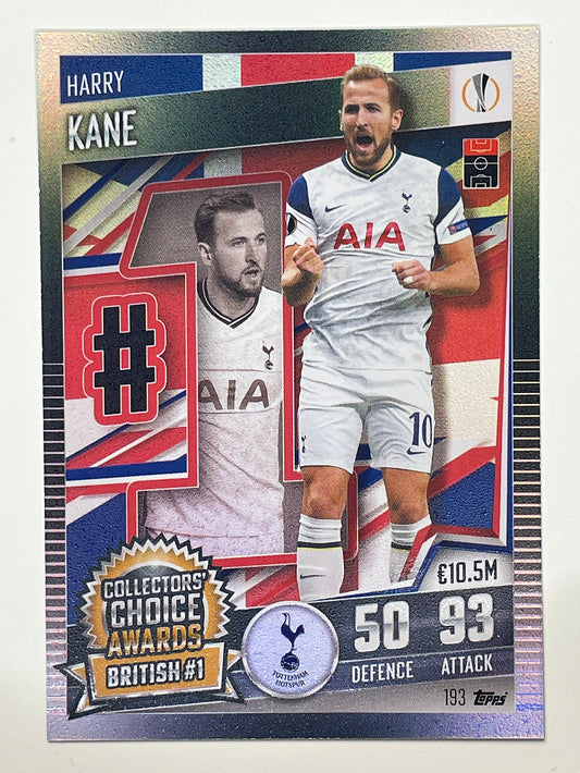 193. Harry Kane (Tottenham Hotspur) Football Card &#8211; Match Attax 101 2021 Card