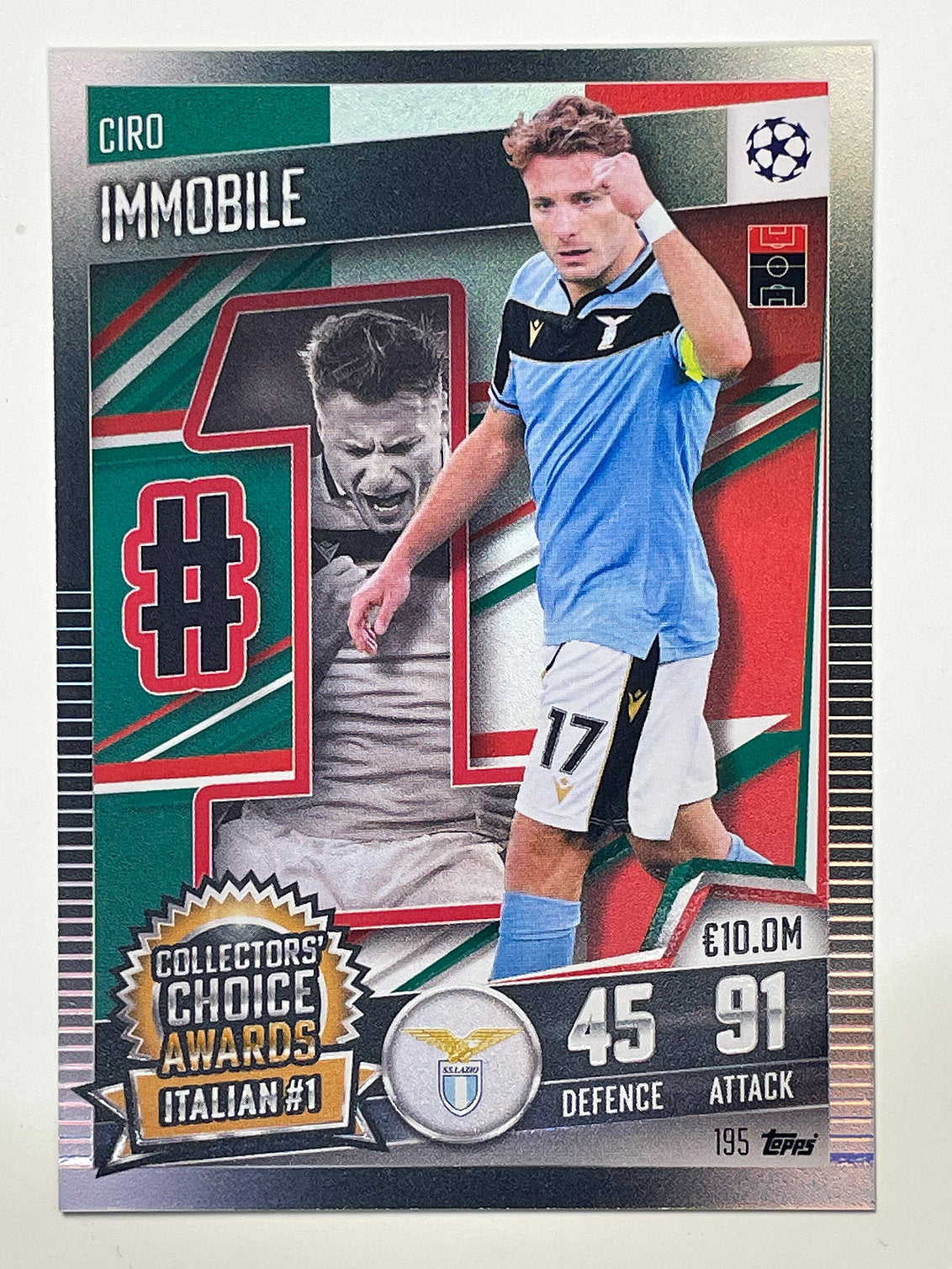 195. Ciro Immobile (SS Lazio) Football Card &#8211; Match Attax 101 2021 Card