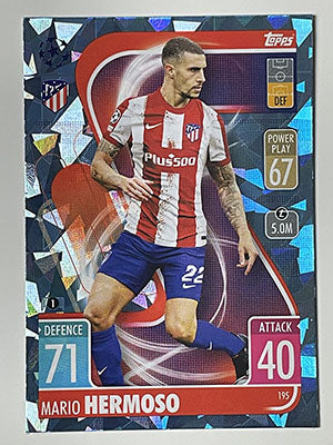 195.-Mario-Hermoso-Crystal-Foil-Parallel-Atletico-Madrid-Match-Attax-2021-22-Topps-Football-Card