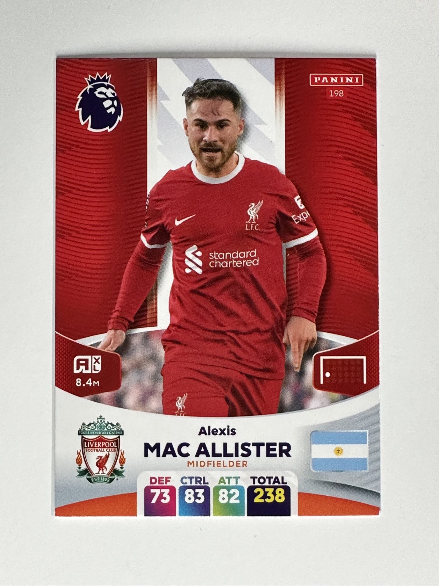 198 Alexis Mac Allister Liverpool Base Panini Premier League Adrenalyn XL 2024 Card