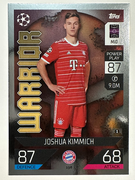 198 Joshua Kimmich Warrior (Bayern Munich) Topps Match Attax 2022:2023 Card