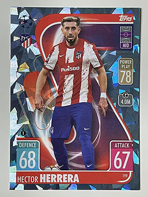 199.-Hector-Herrera-Crystal-Foil-Parallel-Atletico-Madrid-Match-Attax-2021-22-Topps-Football-Card