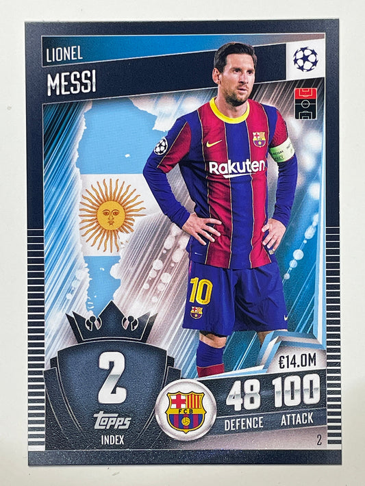 2. Lionel Messi (FC Barcelona) Football Card &#8211; Match Attax 101 2021 Card