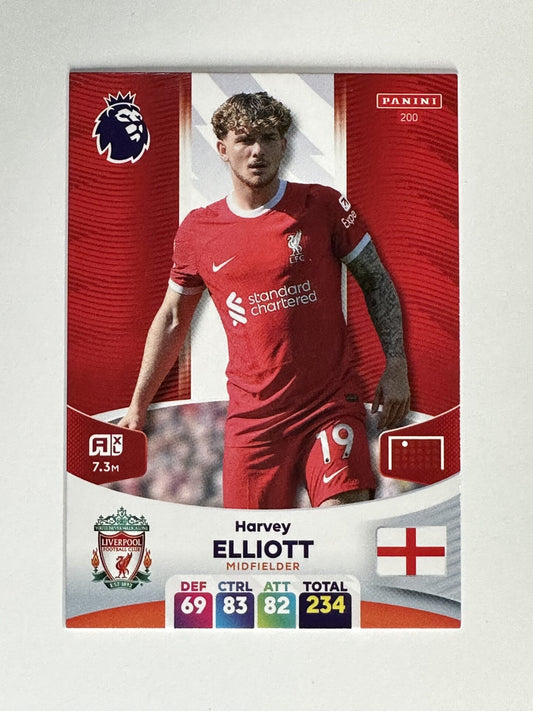 200 Harvey Elliott Liverpool Base Panini Premier League Adrenalyn XL 2024 Card