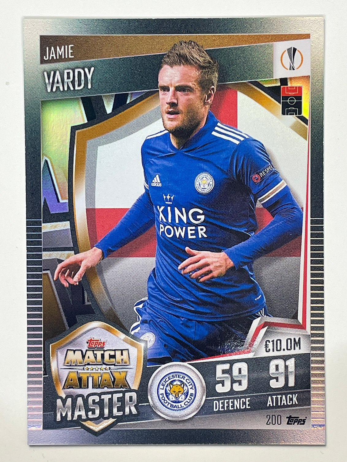 200. Jamie Vardy (Leicester City) Football Card &#8211; Match Attax 101 2021 Card