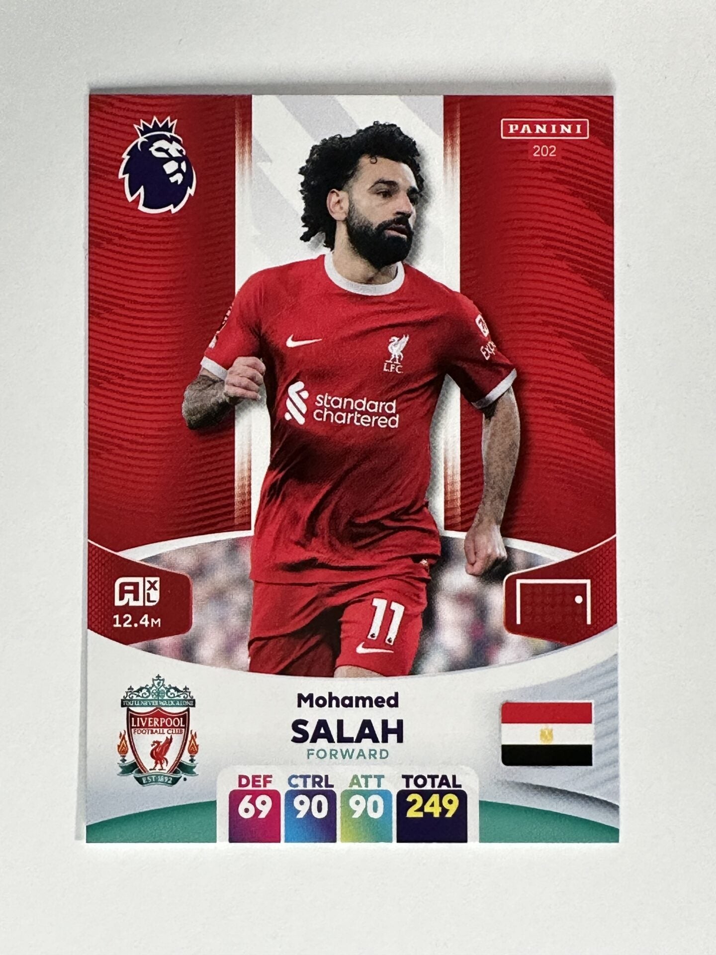 202 Mohamed Salah Liverpool Base Panini Premier League Adrenalyn XL 2024 Card