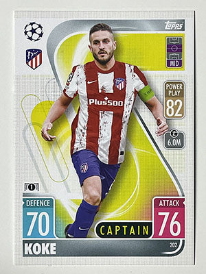 202.-Koke-Captain-Atletico-de-Madrid-Match-Attax-2021-22-Topps-Football-Card