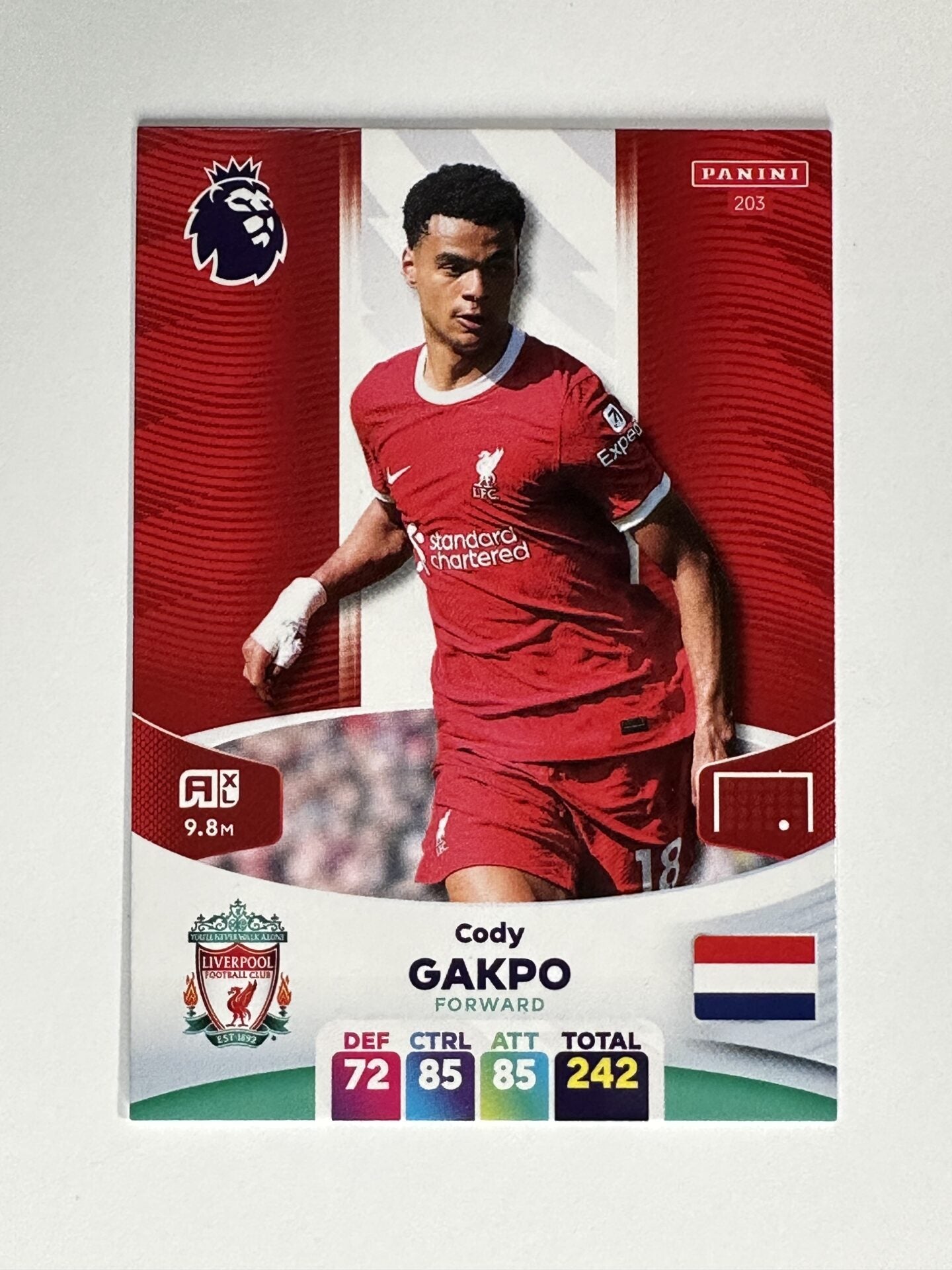 203 Cody Gakpo Liverpool Base Panini Premier League Adrenalyn XL 2024 Card