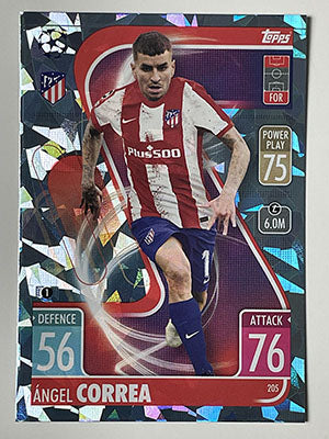 205.-Angel-Correa-Crystal-Foil-Parallel-Atletico-Madrid-Match-Attax-2021-22-Topps-Football-Card