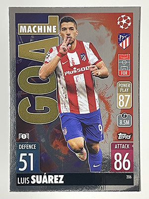 206.-Luis-Suarez-Goal-Machine-Atletico-de-Madrid-Match-Attax-2021-22-Topps-Football-Card