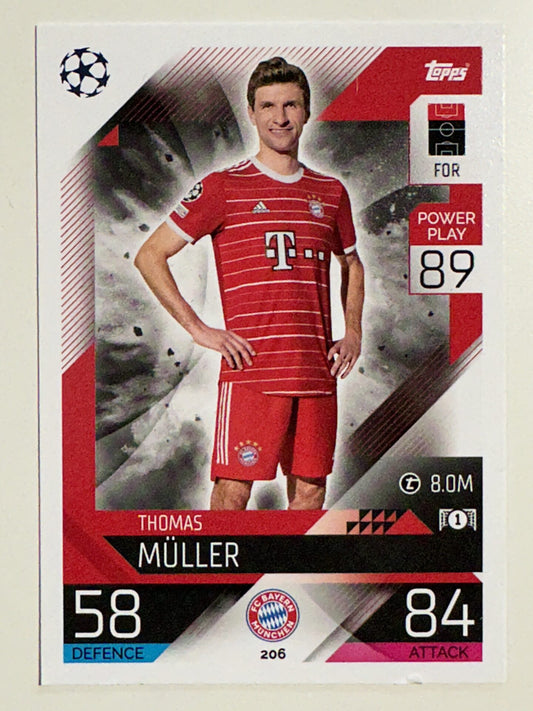 206. Thomas Muller (FC Bayern München) &#8211; Topps Match Attax 2022:2023 card