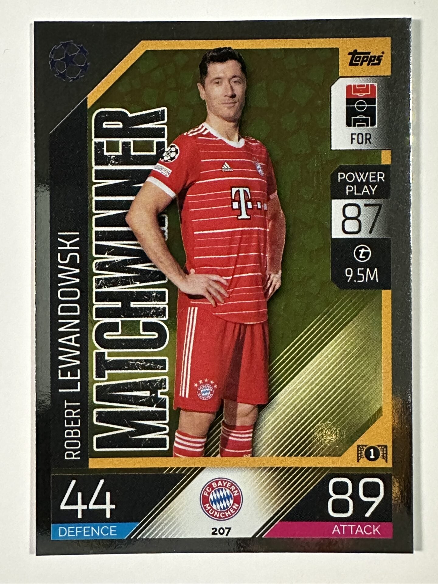 207 Robert Lewandowski Matchwinner (Bayern Munich) Topps Match Attax 2022:2023 Card