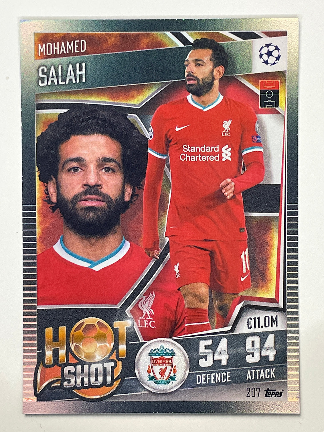 207. Mohamed Salah (Liverpool) Football Card &#8211; Match Attax 101 2021 Card