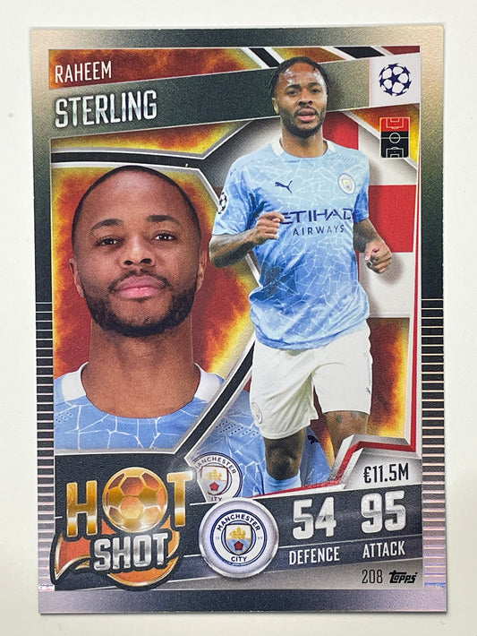 208. Raheem Sterling (Manchester City) Football Card &#8211; Match Attax 101 2021 Card