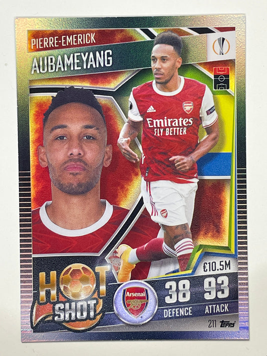 211. Pierre-Emerick Aubameyang (Arsenal) Football Card &#8211; Match Attax 101 2021 Card