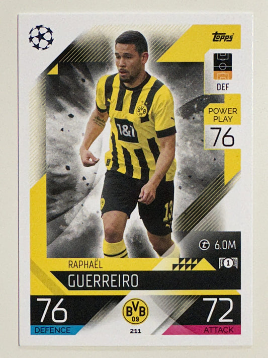 211. Raphaël Guerreiro (Borussia Dortmund) &#8211; Topps Match Attax 2022:2023 card