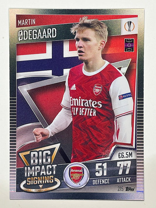 215. Martin Ødegaard (Arsenal) Football Card &#8211; Match Attax 101 2021 Card