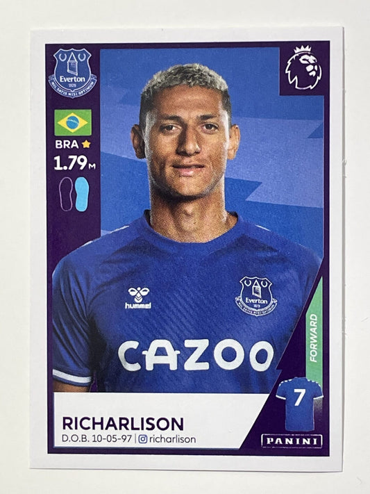 216 Richarlison Sticker Everton Premier League 2021 Football Sticker