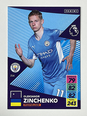 216.-Oleksandr-Zinchenko-Base-Football-Card-Panini-Adrenalyn-XL-2021-22