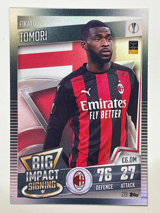 219. Fikayo Tomori (AC Milan) Football Card &#8211; Match Attax 101 2021 Card