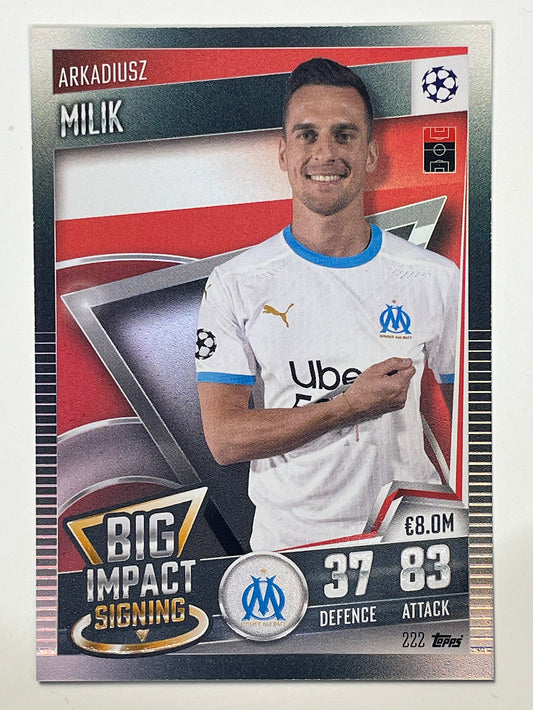 222. Arkadiusz Milik (Olympique de Marseille) Football Card &#8211; Match Attax 101 2021 Card