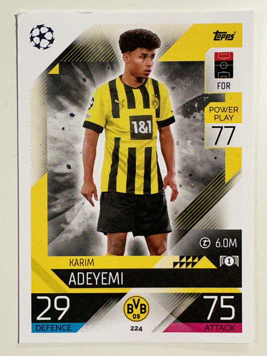 224. Karim Adeyemi (Borussia Dortmund) &#8211; Topps Match Attax 2022:2023 card