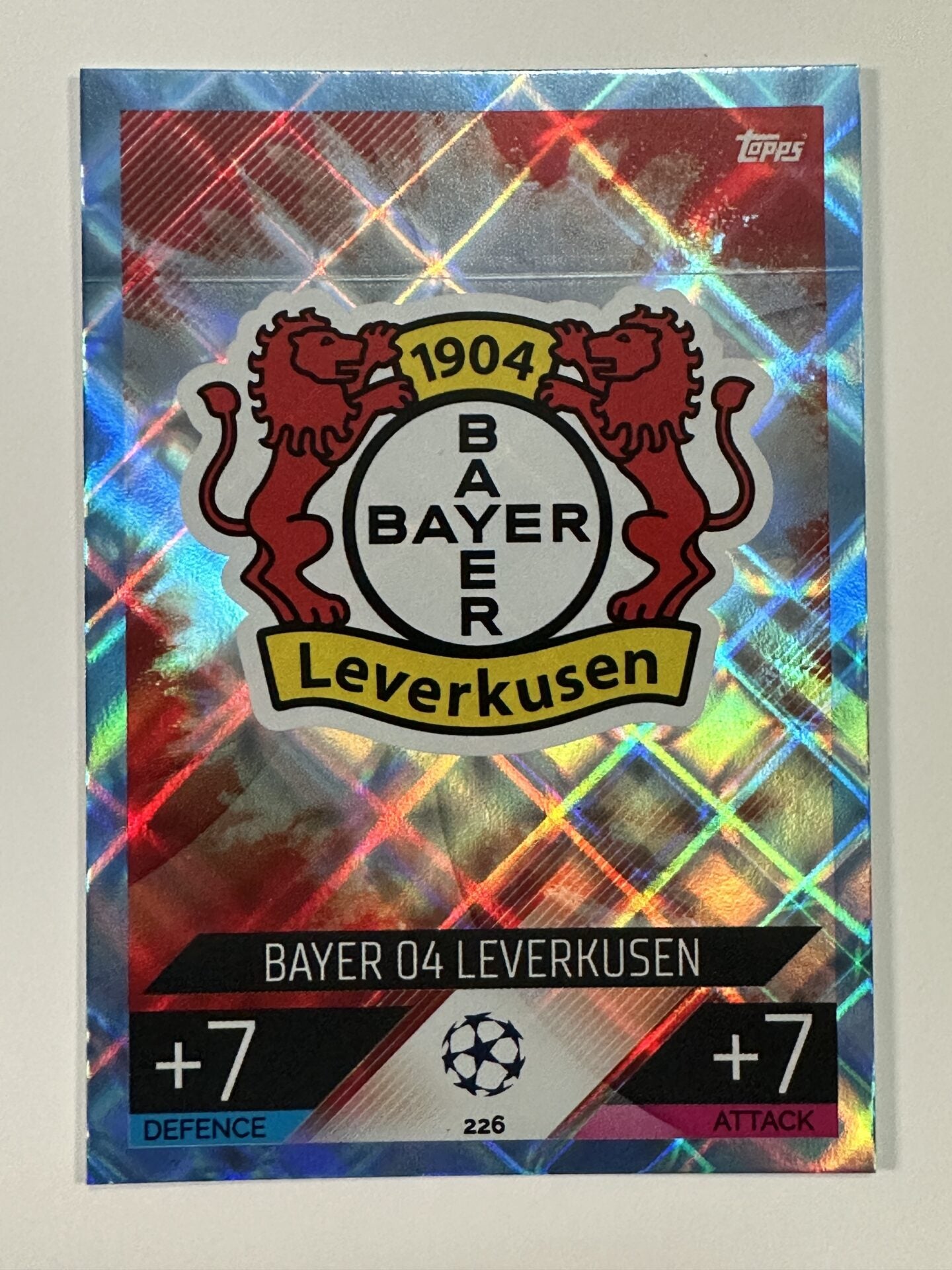 226 Team Badge Crystal Foil Parallel (Bayer Leverkusen) Topps Match Attax 2022:2023 Card