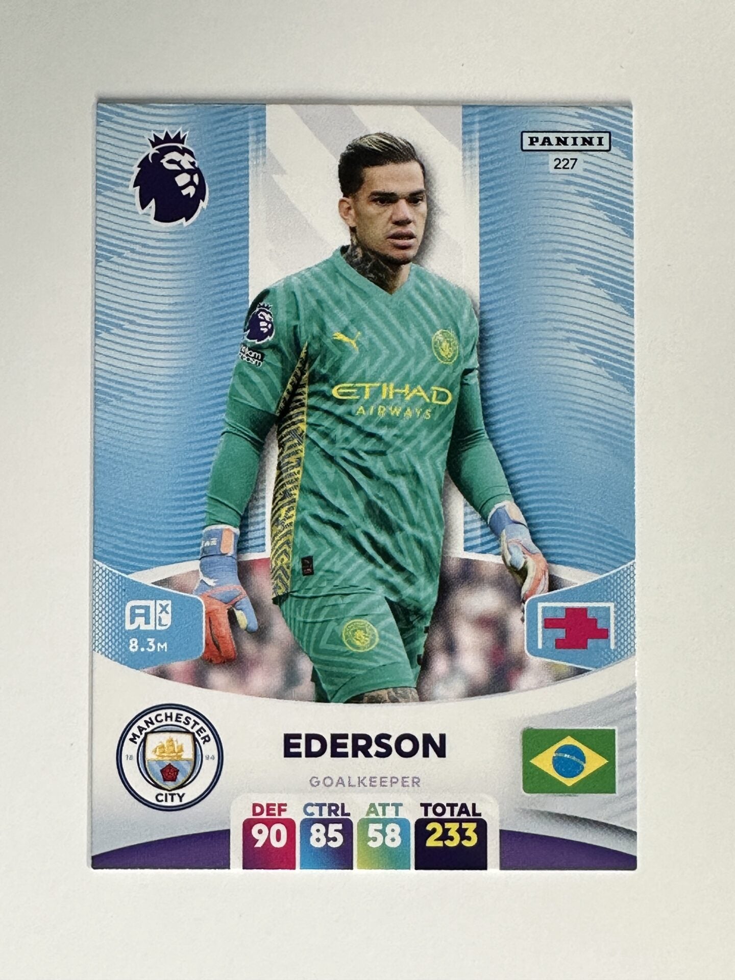 227 Ederson Manchester City Base Panini Premier League Adrenalyn XL 2024 Card